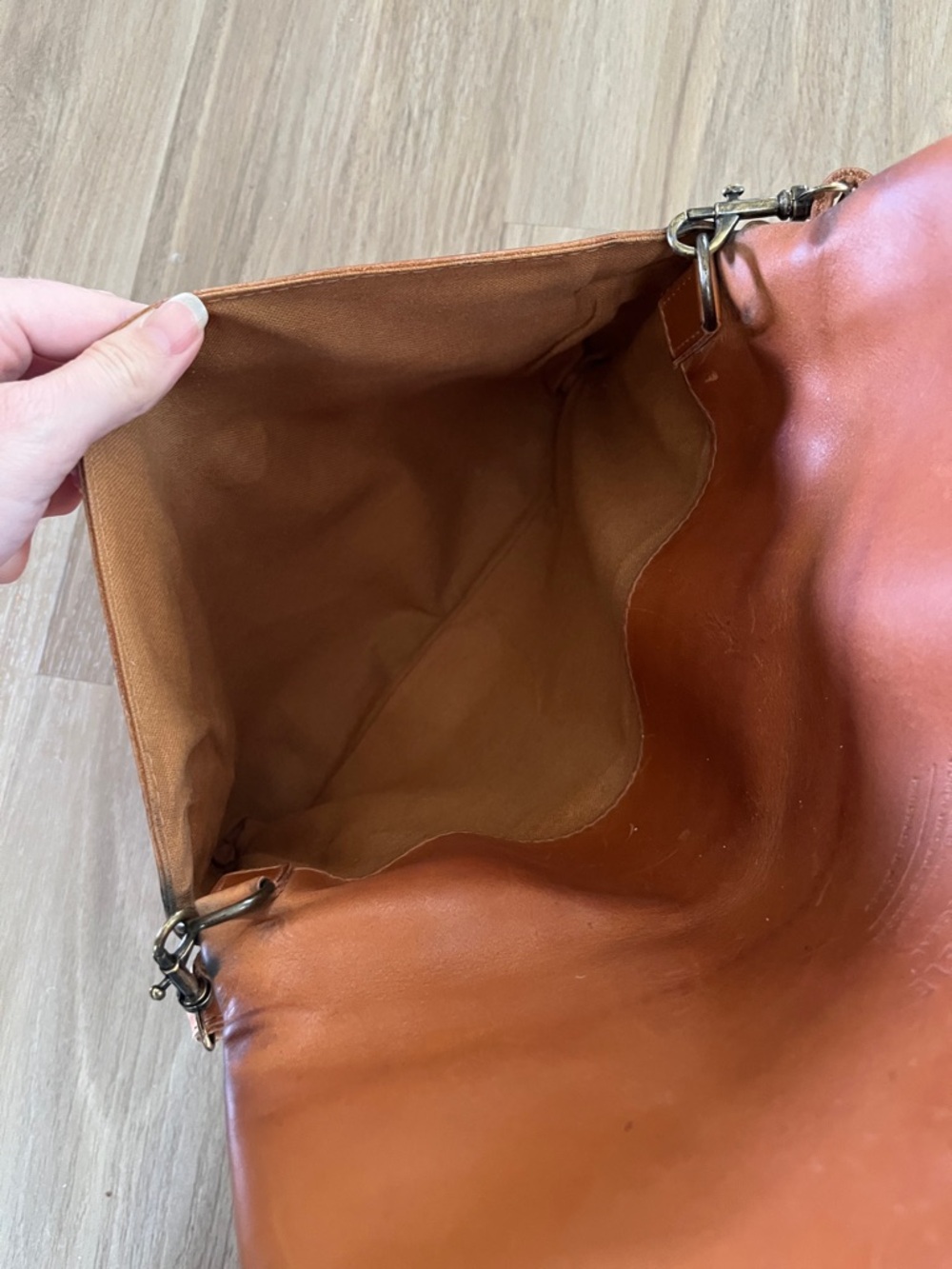 Able Leather Crossbody Bag in Cognac - Picture 7 of 8